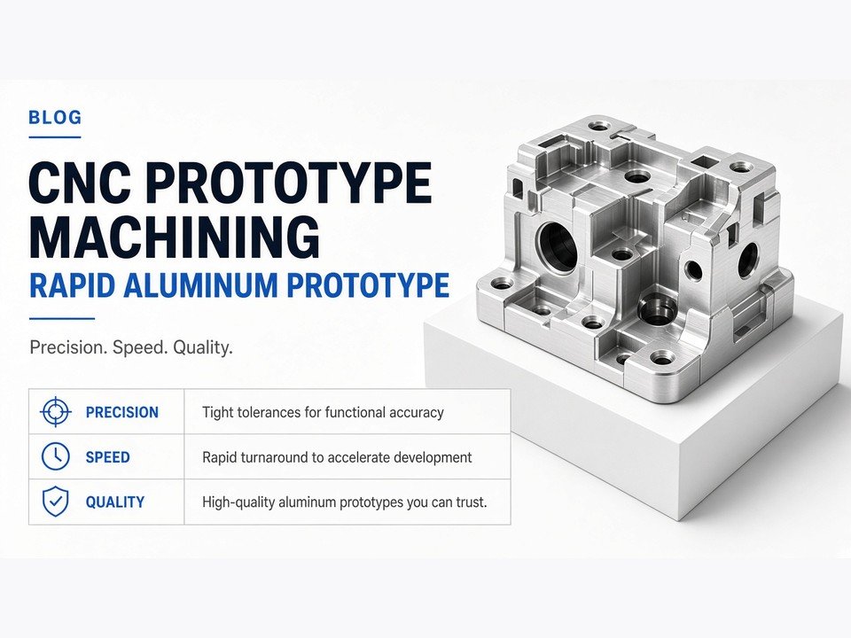 CNC machine cutting a precision prototype component from solid stock
