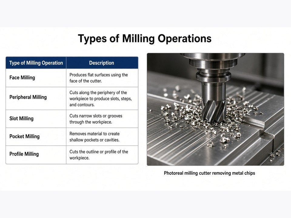 Machined metal component showing a flat face, milled pocket, and profile features